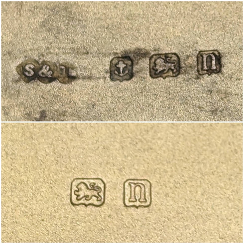 1912 British Antique Sterling Silver Double Hinge Cigarette Case 78g Smith and Bartlam